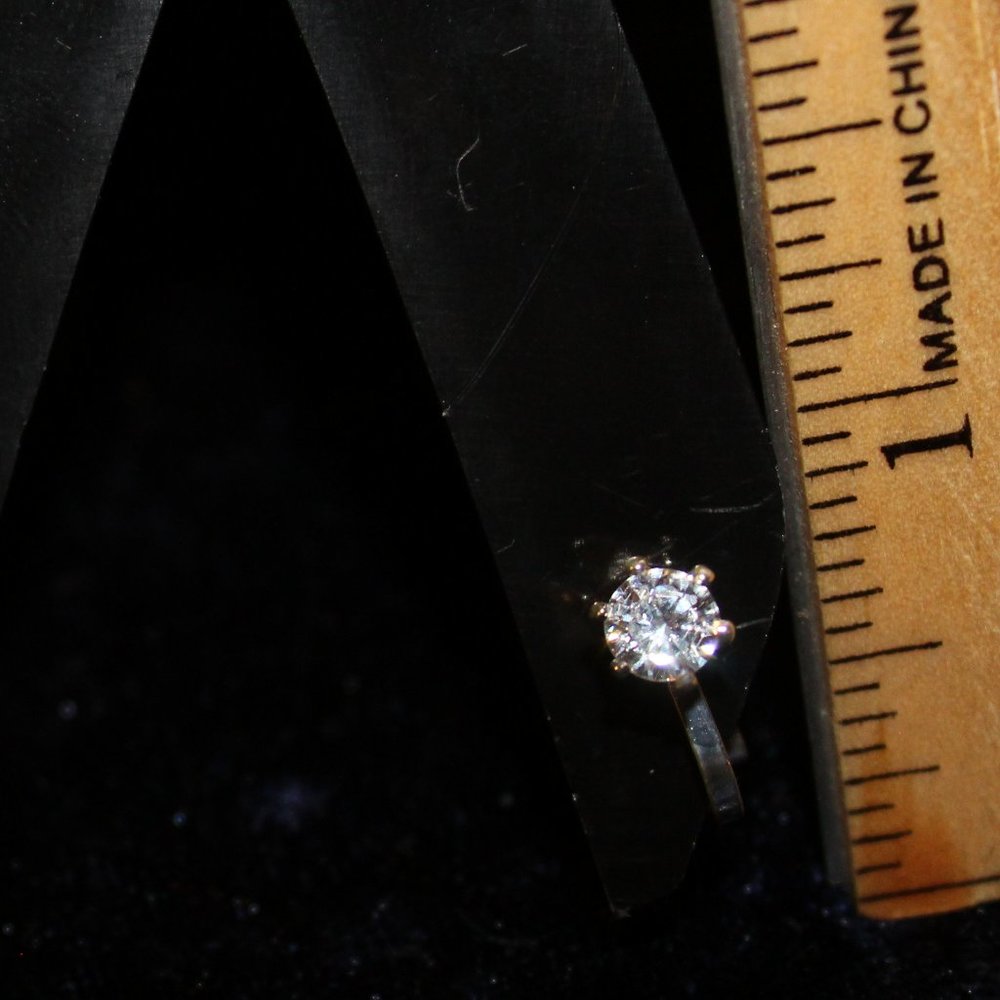 Rhinstone Solitaire Clip on Earrings